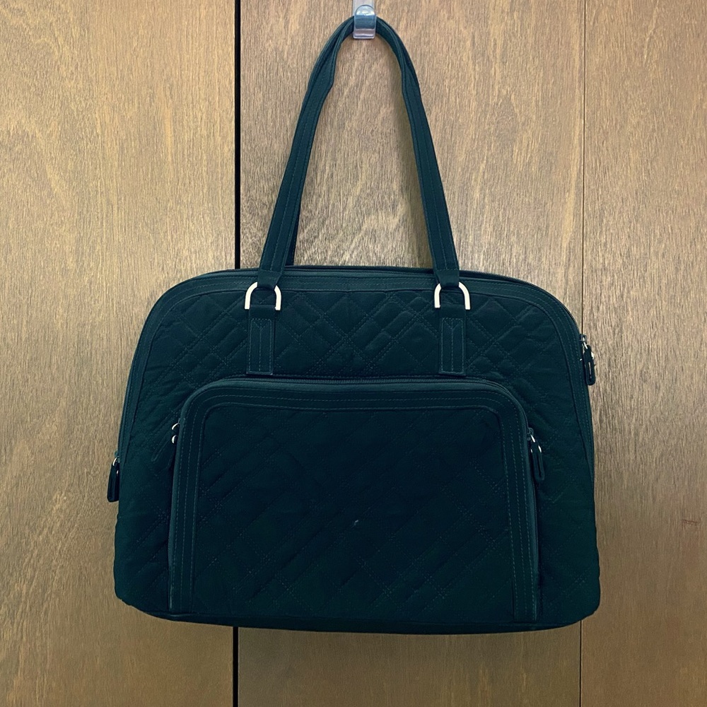 Vera Bradley Quilted Laptop Computer Bag With Zebra Print Interior